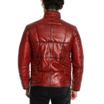 Travis Leather Jacket // Red (XL)