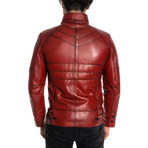 Eli Leather Jacket // Red (M)