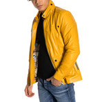 Aden Leather Jacket V.I // Yellow (4XL)