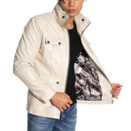 Jaspur Leather Jacket // Cream (XS)