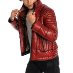Travis Leather Jacket // Red (XL)