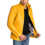 Aden Leather Jacket V.II // Yellow (M)