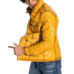 Jaspur Leather Jacket // Yellow (XS)