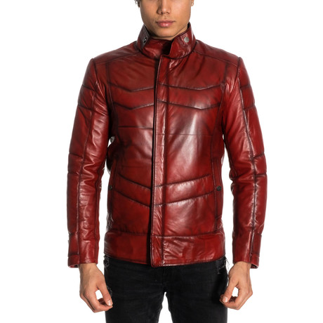 Jax Leather Jacket // Red (XS)