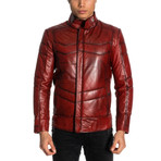 Jax Leather Jacket // Red (XL)