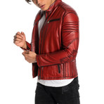 Dante Leather Jacket // Red (M)