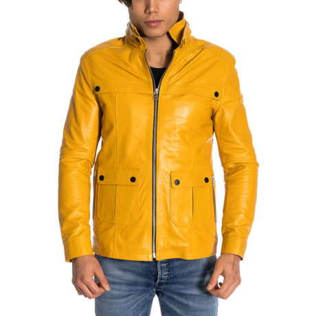 Aden Leather Jacket V.I // Yellow (XS)