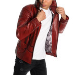 Eli Leather Jacket // Red (M)