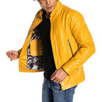 Eli Leather Jacket // Yellow (XS)
