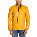 Jax Leather Jacket // Yellow (L)