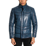 Jax Leather Jacket // Blue (S)