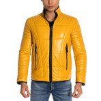 Travis Leather Jacket // Yellow (3XL)