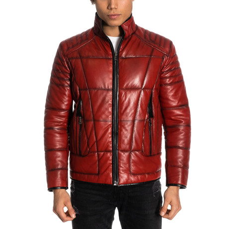 Travis Leather Jacket // Red (XS)