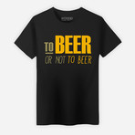To Beer Or Not To Beer T-Shirt // Black (Small)
