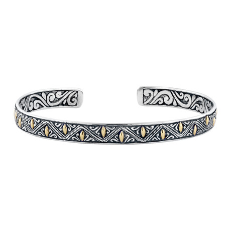 Women's Bangle Bracelet // Silver + Gold