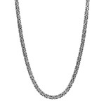 Men's Oval Byzantine Necklace // Silver