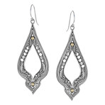 Bali Sterling Silver + 18K Open Filigree Earrings