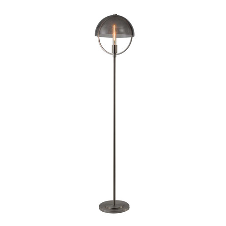 Saturnia Floor Lamp Gunmetal + Smoked Glass