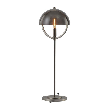 Saturnia Table Lamp Gunmetal + Fog Glass