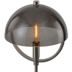 Saturnia Floor Lamp Gunmetal + Smoked Glass