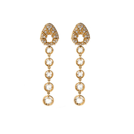 18k Yellow Gold + Diamond Pampilles Earrings // Store Display