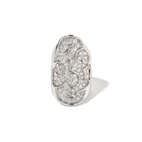 18k White Gold + Diamond Onda Ring // Ring Size: 6 // Store Display