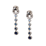 18k White Gold Sapphire + Diamond Pampilles Earrings // Store Display