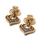 18k Yellow Gold Mother of Pearl Avita Earrings // Store Display