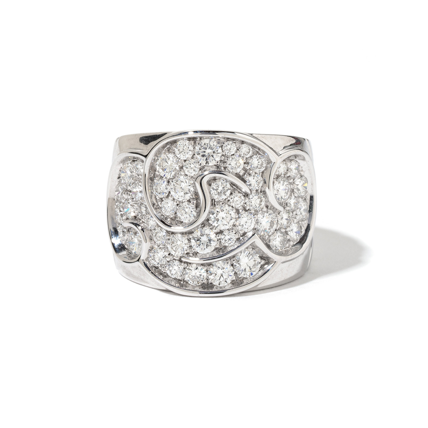 18k White Gold + Diamond Onda Ring //  DWT. // Ring Size:  // Store  Display - Windsor Jewelers PERMANENT STORE - Touch of Modern