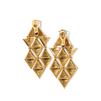 18k Yellow Gold + Diamond Triangoli Earrings // Store Display