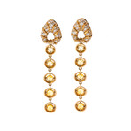 18k Yellow Gold Sapphire + Diamond Pampilles Earrings // Store Display