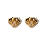 18k Yellow Gold Citrine Onyx + Diamond Petitcoeur Earrings // Store Display