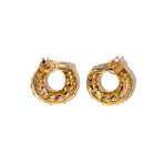 18k Yellow Gold + Diamond Onda Earrings // Store Display