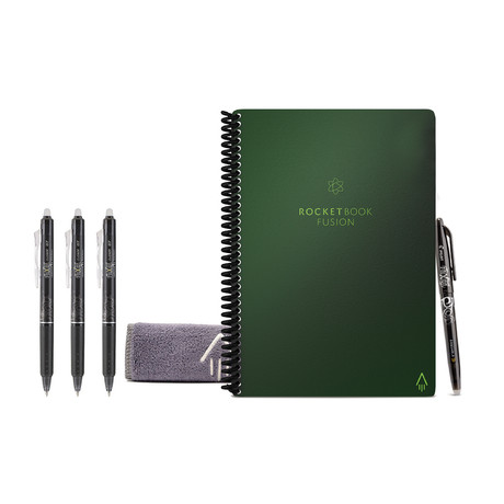 Rocketbook Fusion // Notebook + Pen Bundle // Terrestrial Green Cover