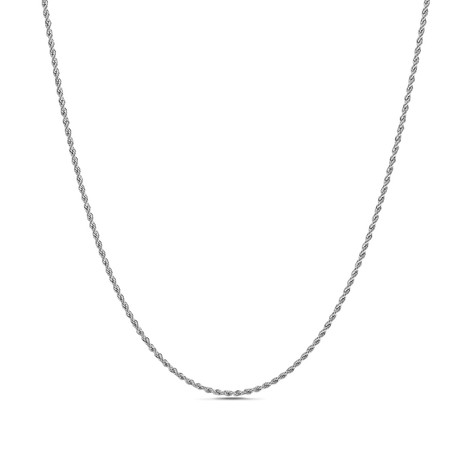 Rope Chain Necklace // 2mm // Rhodium Plated Brass (16"L)