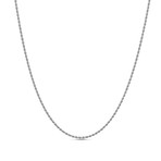 Rope Chain Necklace // 2mm // Rhodium Plated Brass (16"L)