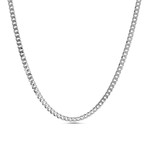 Miami Cuban Chain Necklace // 1.4mm // Rhodium Plated Brass (16"L)