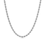 Rope Chain Necklace // 6mm // Rhodium Plated Brass (16"L)