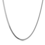 Snake Chain Necklace // 4mm // Rhodium Plated Brass (16"L)