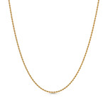 Rope Chain Necklace // 2mm // Yellow Gold Plated Brass (16"L)