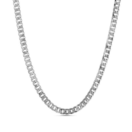 Miami Cuban Chain Necklace // 1.8mm // Rhodium Plated Brass (16"L)