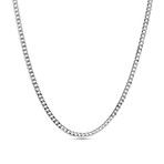 Miami Cuban Chain Necklace // 1.2mm // Rhodium Plated Brass (16"L)