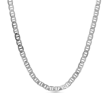 Anchor Chain Necklace // 1.8mm // Rhodium Plated Brass (16"L)