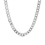 Curb Chain Necklace // 2.5mm // Rhodium Plated Brass (16"L)