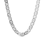 Anchor Chain Necklace // 2.5mm // Rhodium Plated Brass (16"L)