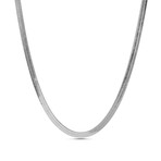 Snake Chain Necklace // 6mm // Rhodium Plated Brass (16"L)