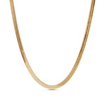 Snake Chain Necklace // 6mm // Yellow Gold Plated Brass (16"L)