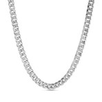 Miami Cuban Chain Necklace // 2.3mm // Rhodium Plated Brass (16"L)