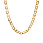 Curb Chain Necklace // 2.5mm // Yellow Gold Plated Brass (16"L)