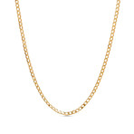 Curb Chain Necklace // 1mm // Yellow Gold Plated Brass (16"L)